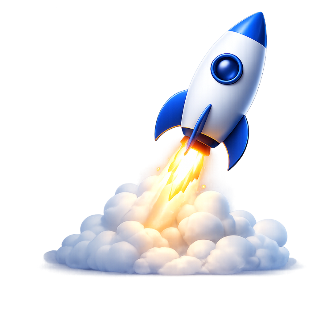3D Rocket Graphic