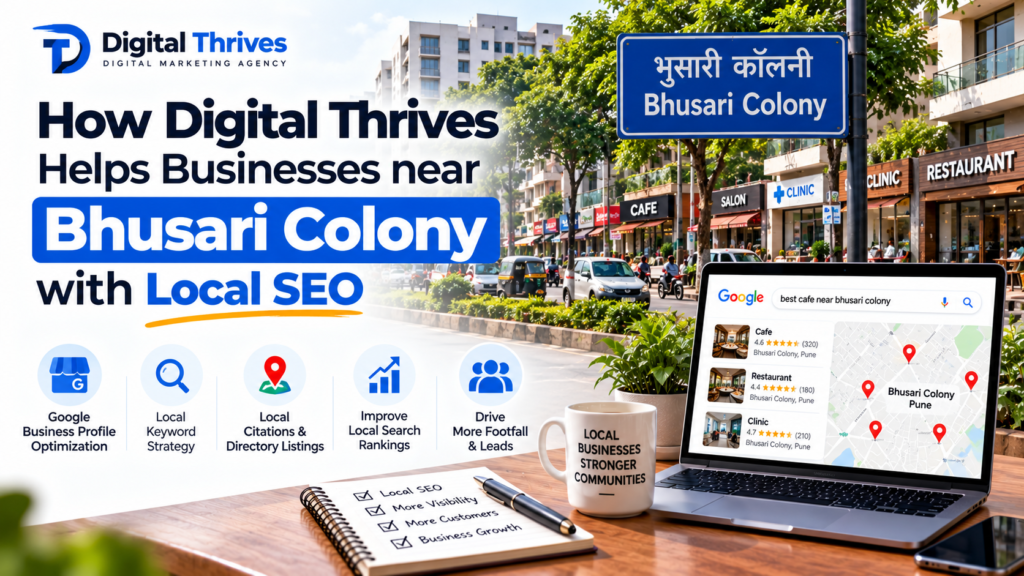 How Digital Thrives Helps Businesses near Bhusari Colony with Local SEO